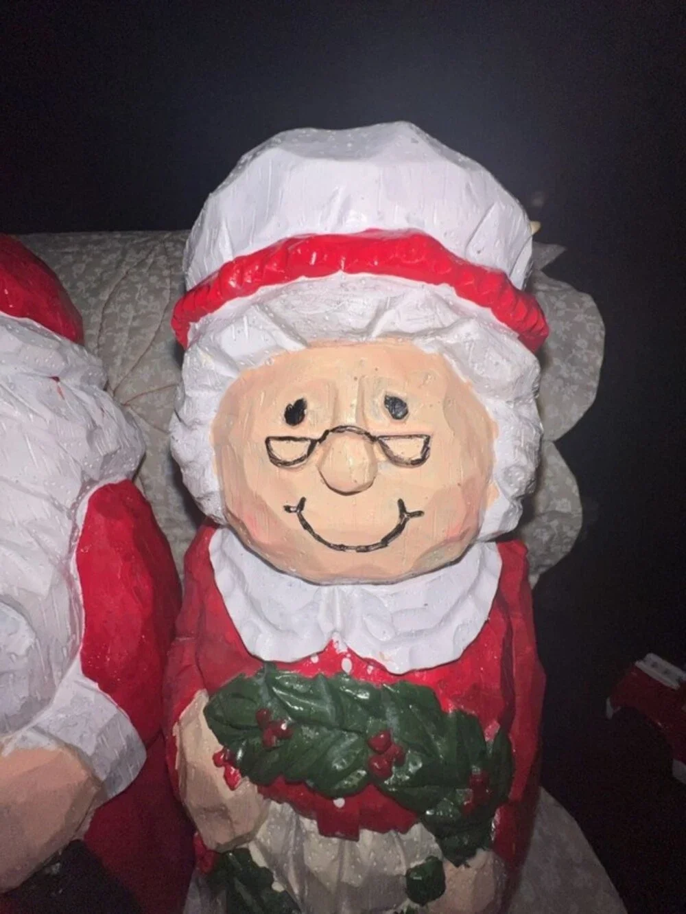 Eddie Walker Mr. and Mrs. Santa Claus Resin Figurine Set